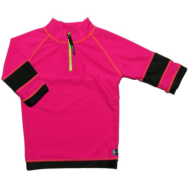 Tricou De Baie Pink Black Marimea 104- 116 Protectie Uv Swimpy imagine