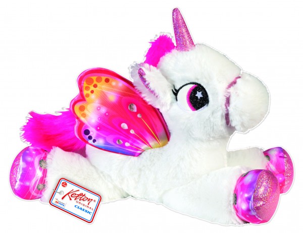 Unicorn plus RS Toys 40 cm alb cu roz