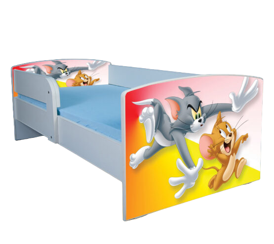 Pat Tom & Jerry, cu protectie, 160x80 cm
