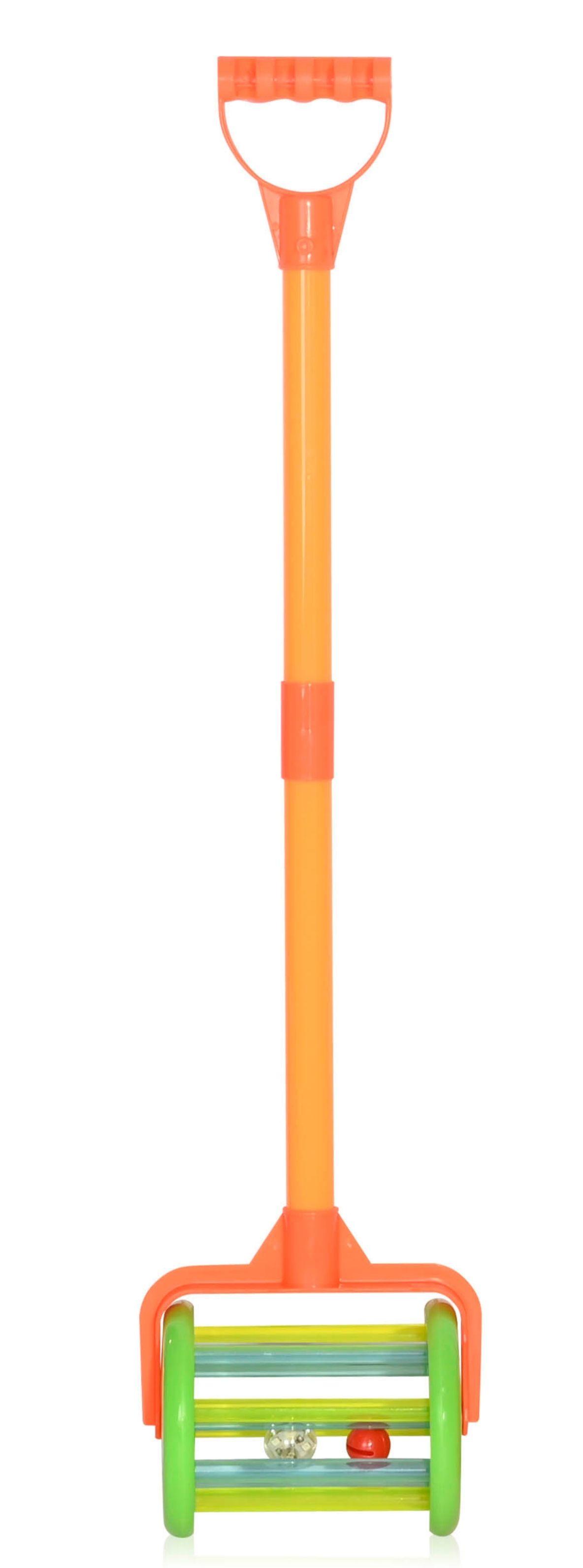Jucarie de impins, cu tija, 60 cm, ball , orange