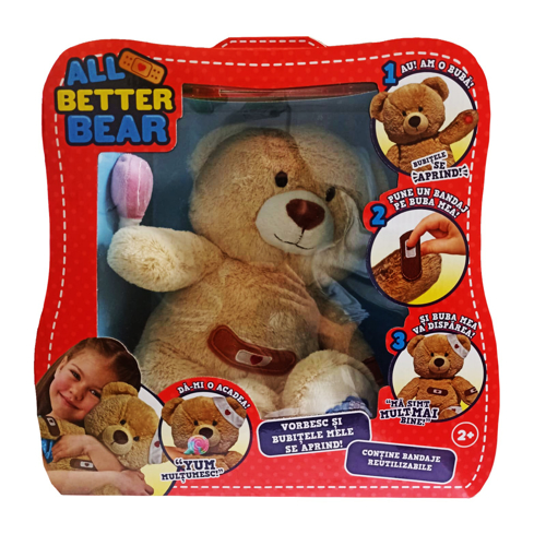 Plus interactiv 30 cm ursulet all better bear vorbeste in limba romana 118400