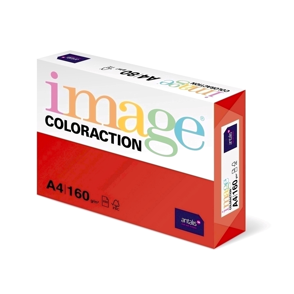 Carton color Coloraction A4 160g 250 colitop rosu-Chile imagine