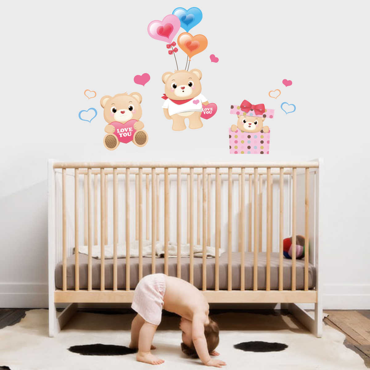 Stickere perete copii Teddy Bear – 140 x 120 cm BeKid