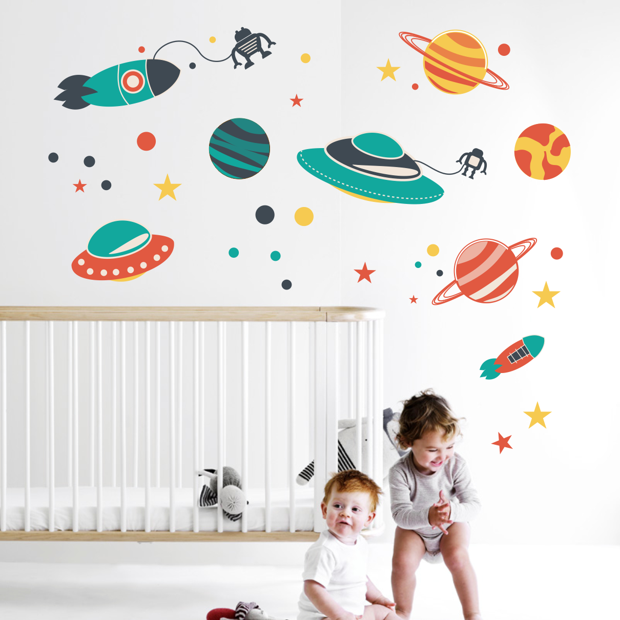 Stickere perete copii Cosmos – 130 X 76 cm BeKid imagine noua