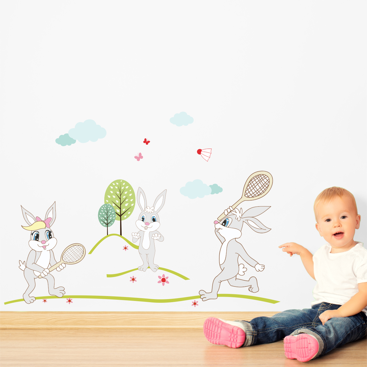 Stickere perete copii Iepurila – 188 x 110 cm BeKid