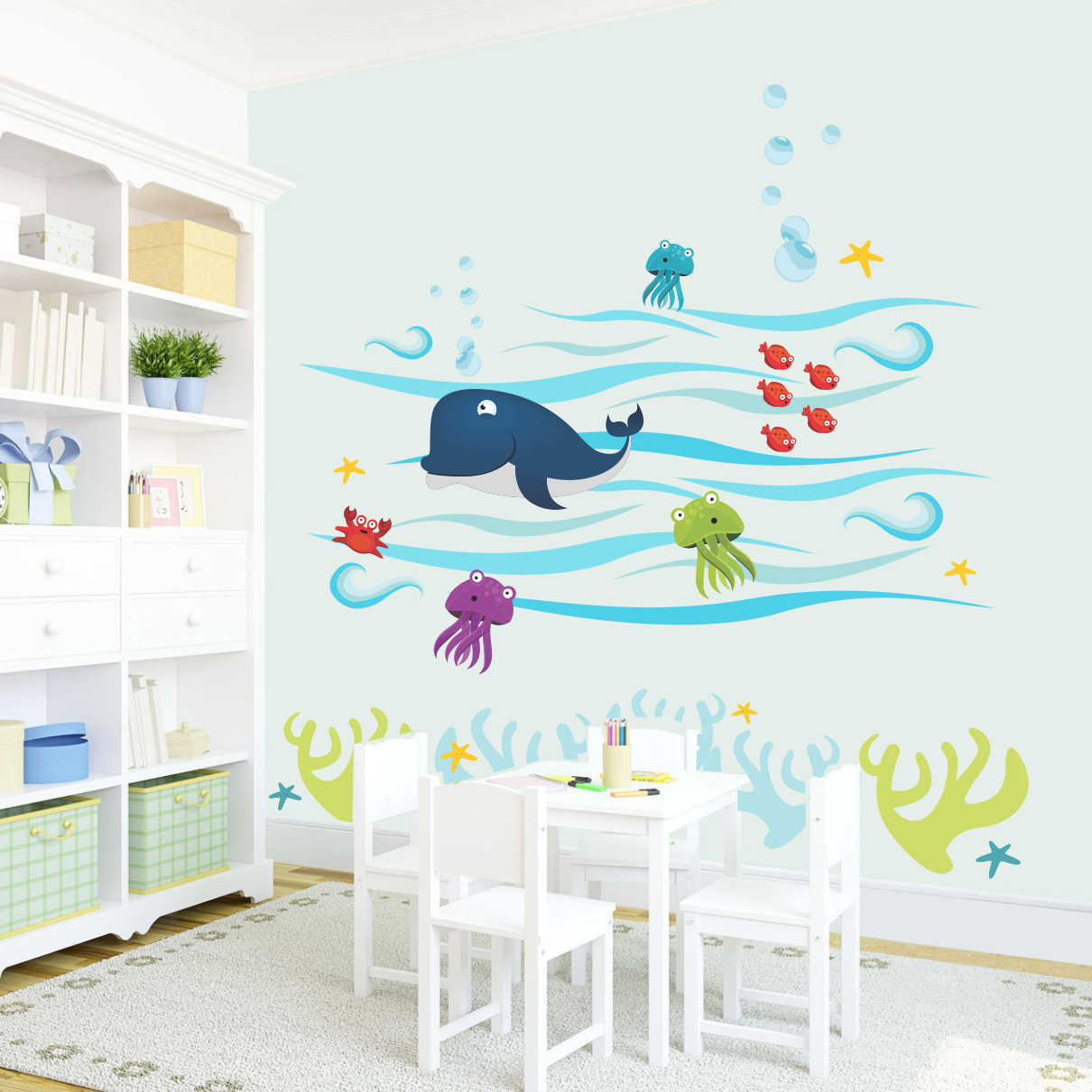 Stickere perete copii Ocean – 150 x 157 cm BeKid