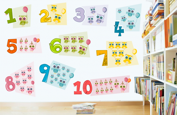 Sticker decorativ Numere Vesele – 130 x 85 cm BeKid