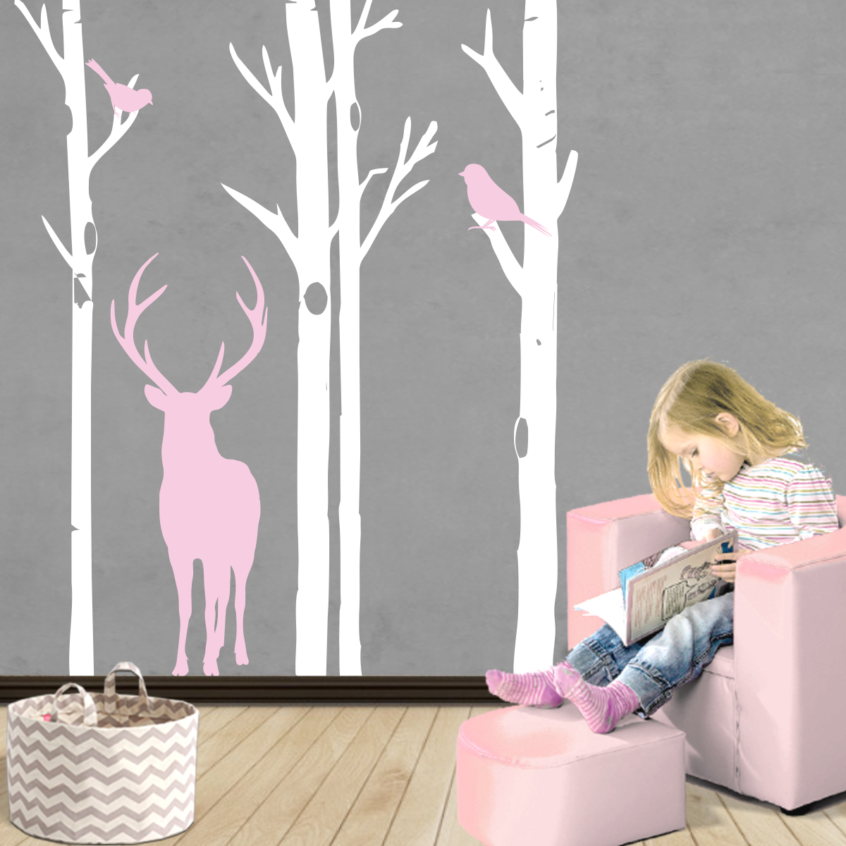 Stickere perete copii Forest Trees – 130×160 cm 130x160