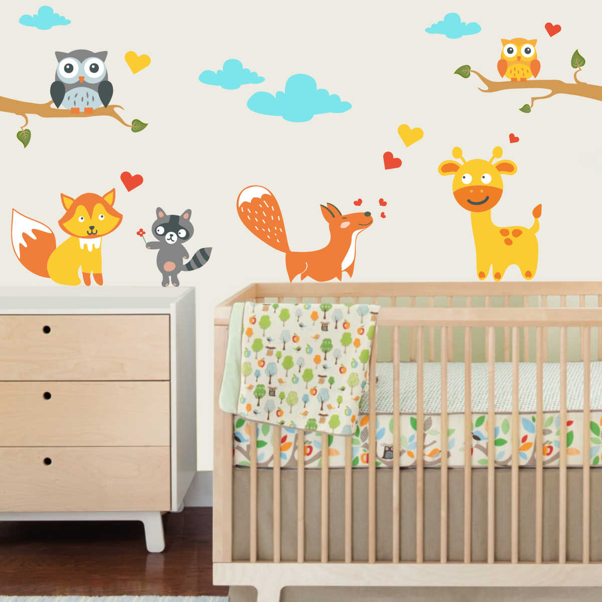 Stickere perete copii Prin padure – 215 x 110 cm 110
