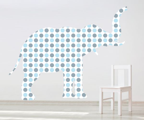 Sticker decorativ Giant Elephant pentru baietei – 151 x 120 cm BeKid