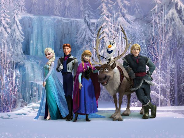 Fototapt Disney Frozen Elsa personaje - 360 x 270 cm imagine