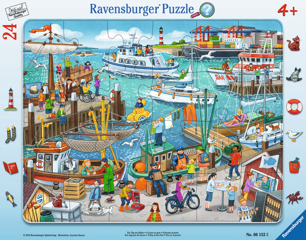 Puzzle o zi in port, 24 piese