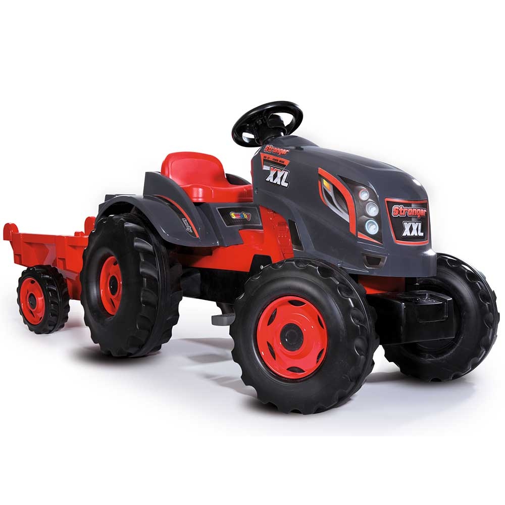 Tractor cu pedale si remorca Smoby Stronger XXL buy4baby.ro imagine noua
