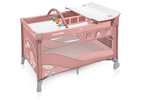 Baby Design Dream 08 Pink 2019 - Patut Pliabil cu 2 nivele imagine