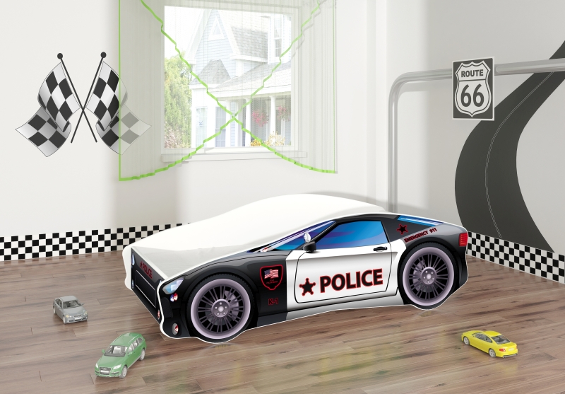 Pat Tineret MyKids Race Car 03 Police-160x80