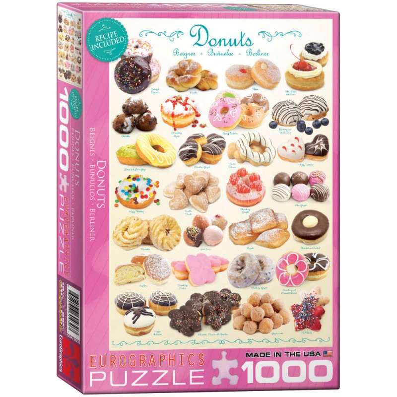 Puzzle 1000 piese Donuts imagine
