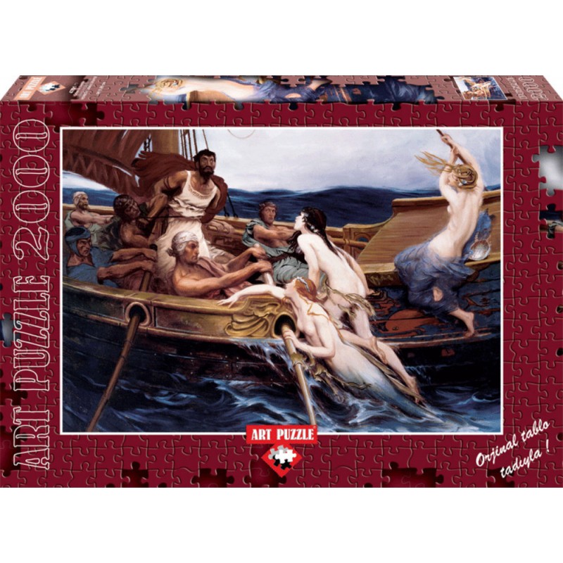 Puzzle 2000 piese Ulysses And The Sirens - H. JAMES DRAPER