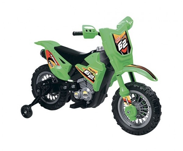 Motocicleta electrica pentru copii Enduro Motocross 6V verde