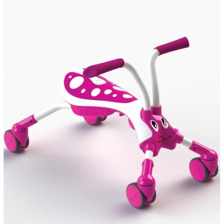 Tricicleta Pliabila Scramble Bug Candy Pink White buy4baby.ro imagine noua