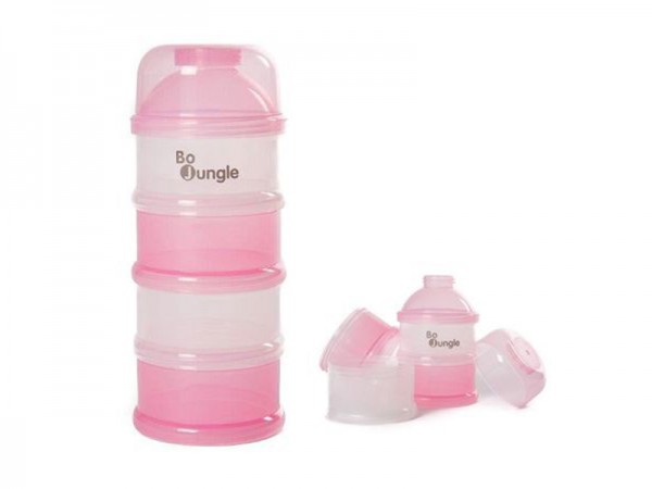 Containere roz lapte praf BO Jungle cu 4 compartimente