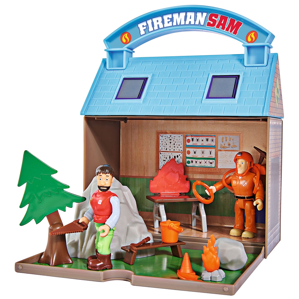 Jucarie Simba Statie montana Mountain Activity Centre Fireman Sam Bergstation cu 2 figurine si accesorii imagine