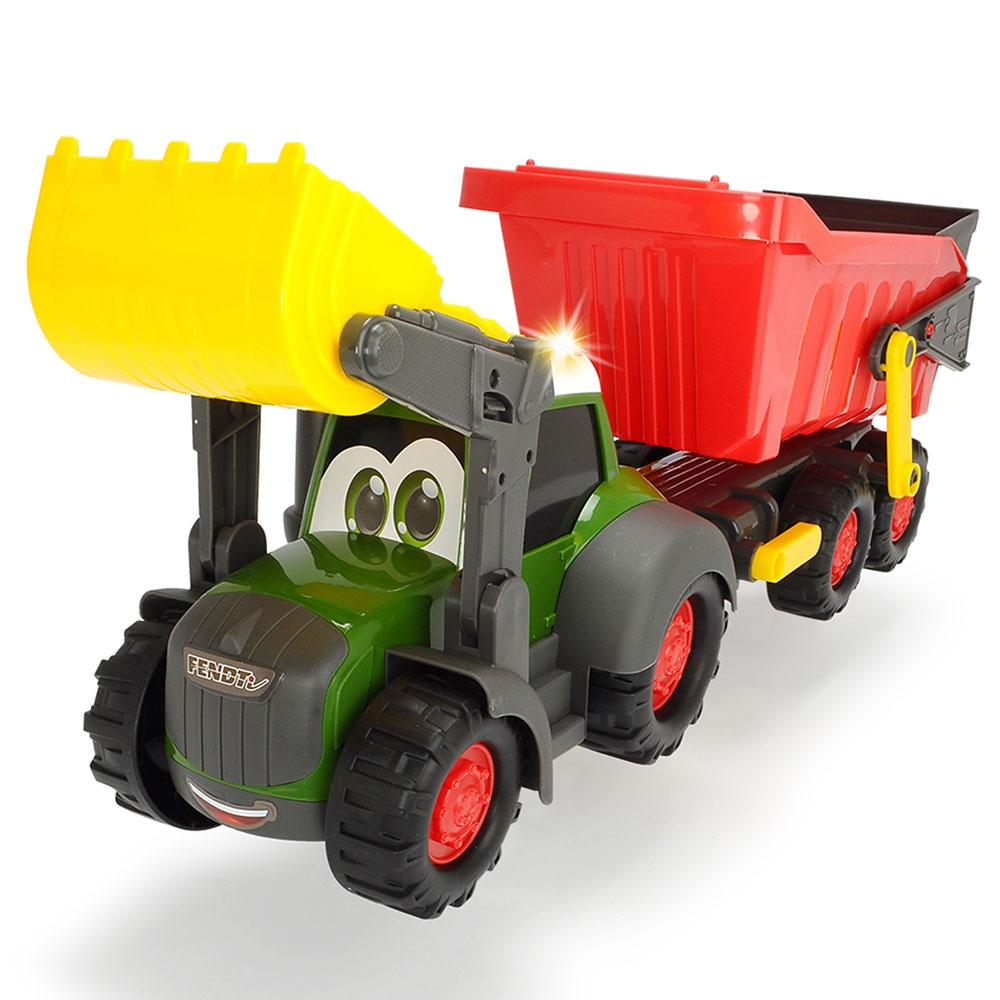 Tractor Dickie Toys Happy Farm cu remorca