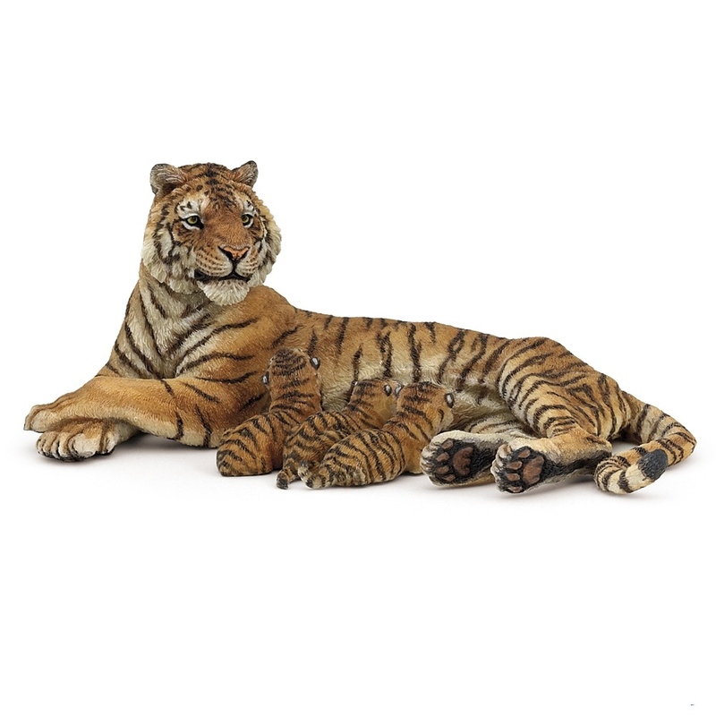 Figurina Papo Tigru cu 3 pui