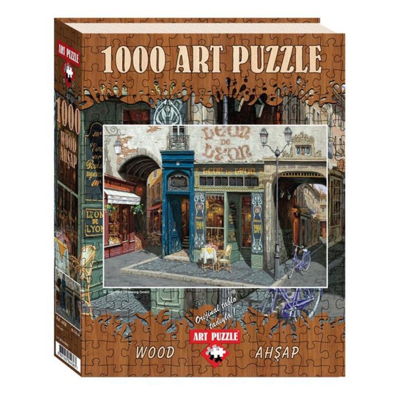 Puzzle 1000 piese - din lemn CAFE LEON