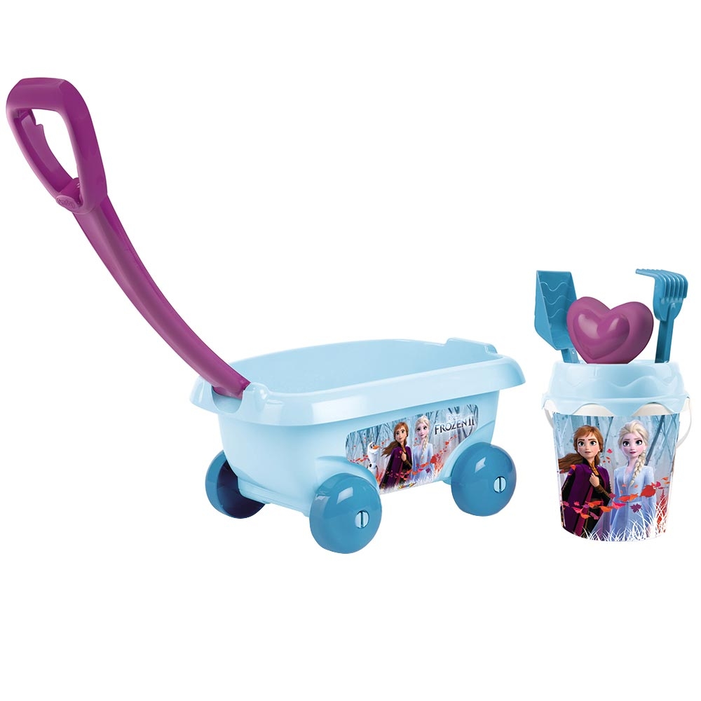 Set jucarii nisip Smoby Carucior Frozen 2 cu accesorii imagine