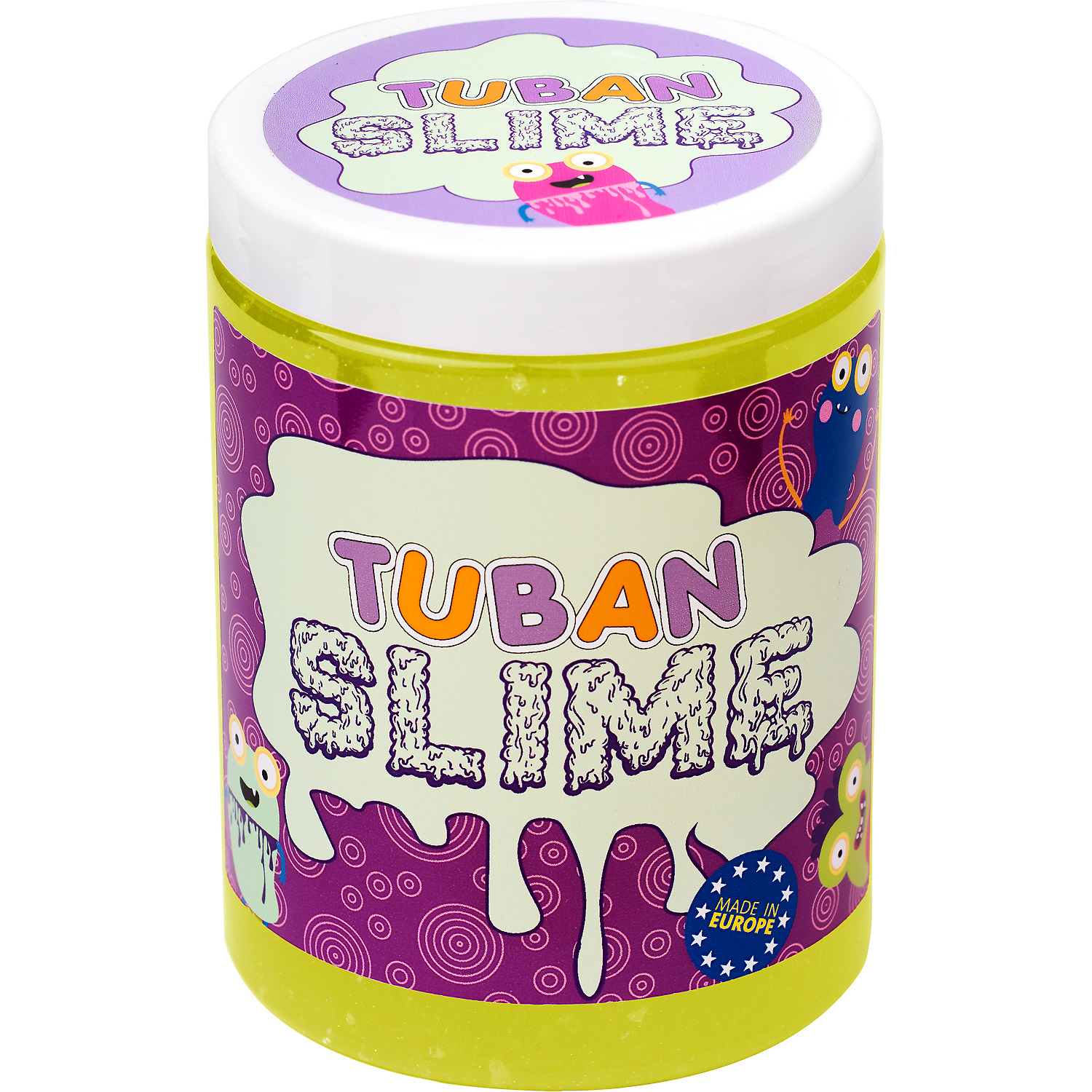 Super Slime Glitter Neon Galben 1kg Tuban TU3012