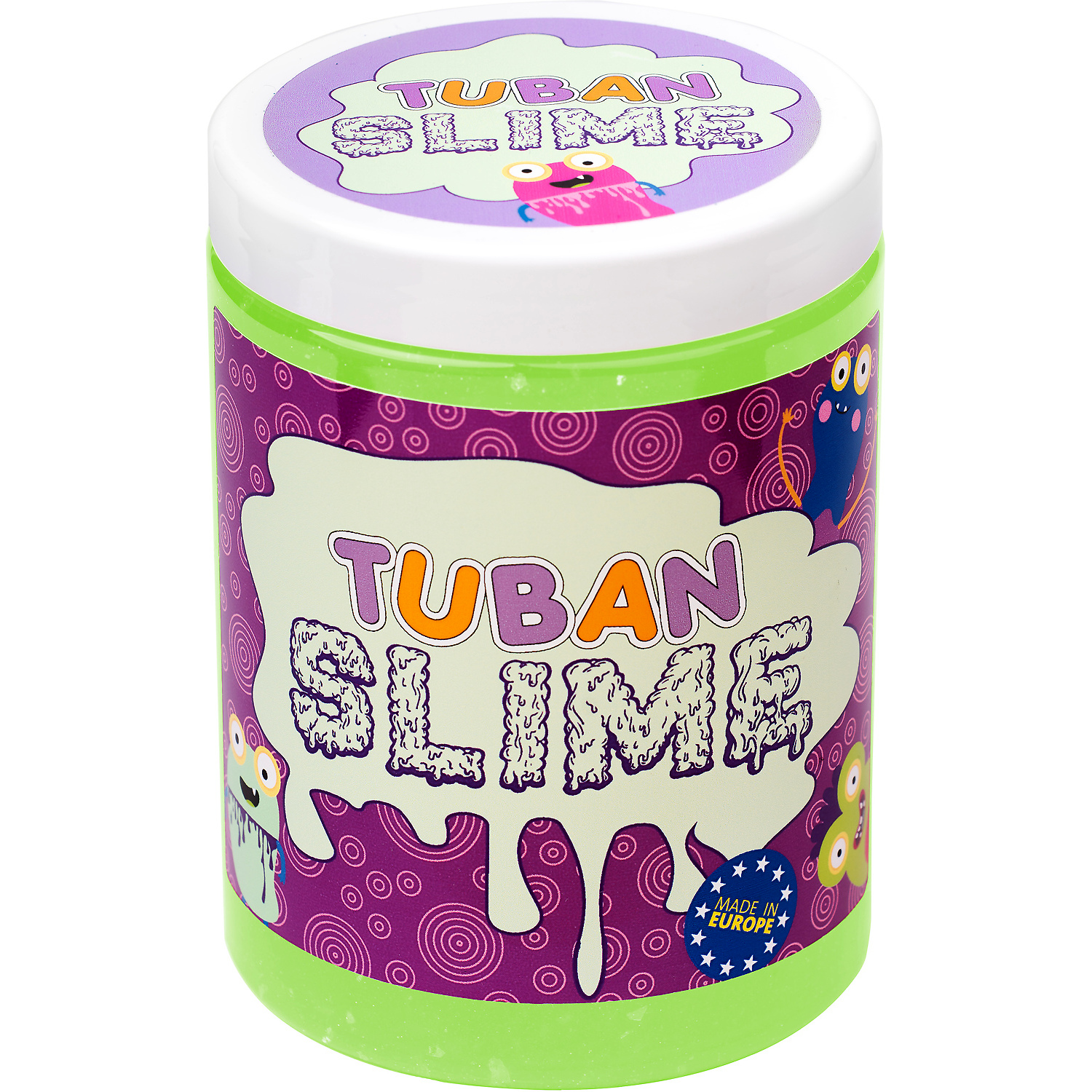 Super Slime Glitter Neon Verde 1kg Tuban TU3016