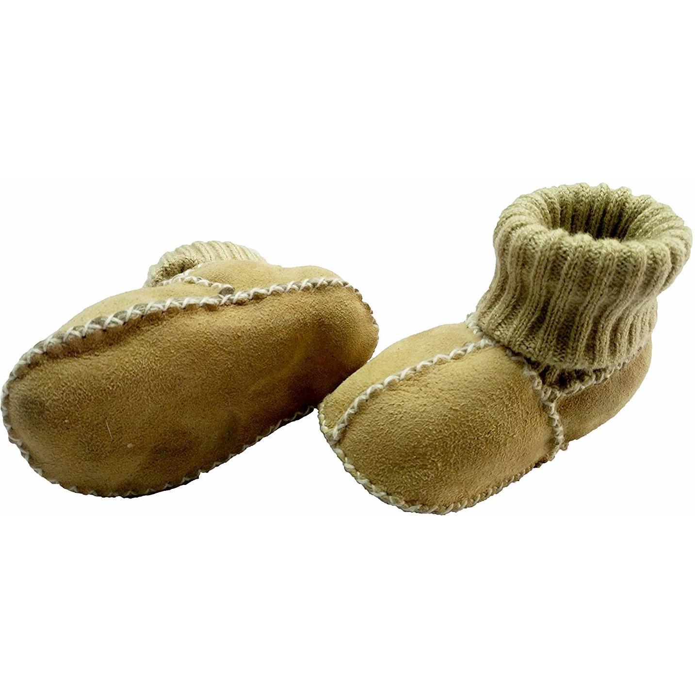 Botosei din piele si blanita de miel cu mansete tricotate - Marime 18 Altabebe MT4032L-01