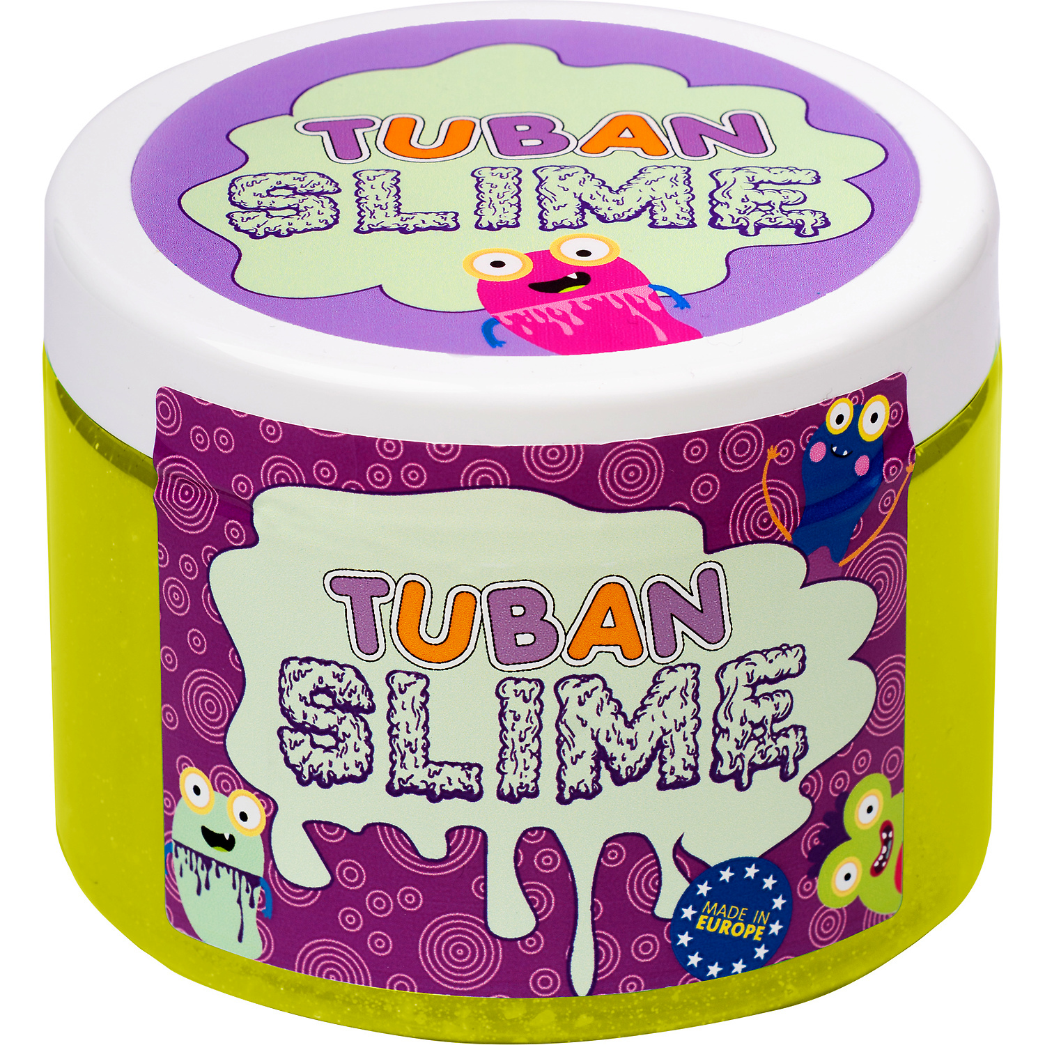 Super Slime Glitter Neon Galben 500g Tuban TU3013