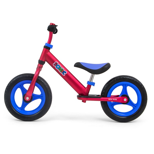 Bicicleta usoara din aluminiu, fara pedale, Sonic Red bekid.ro
