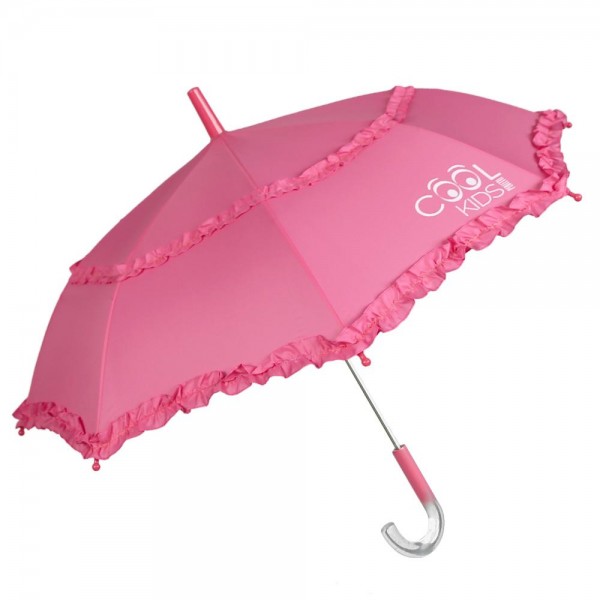 Umbrela manuala 42 cm cu inchidere cu siguranta roz Cool Kids Perletti imagine