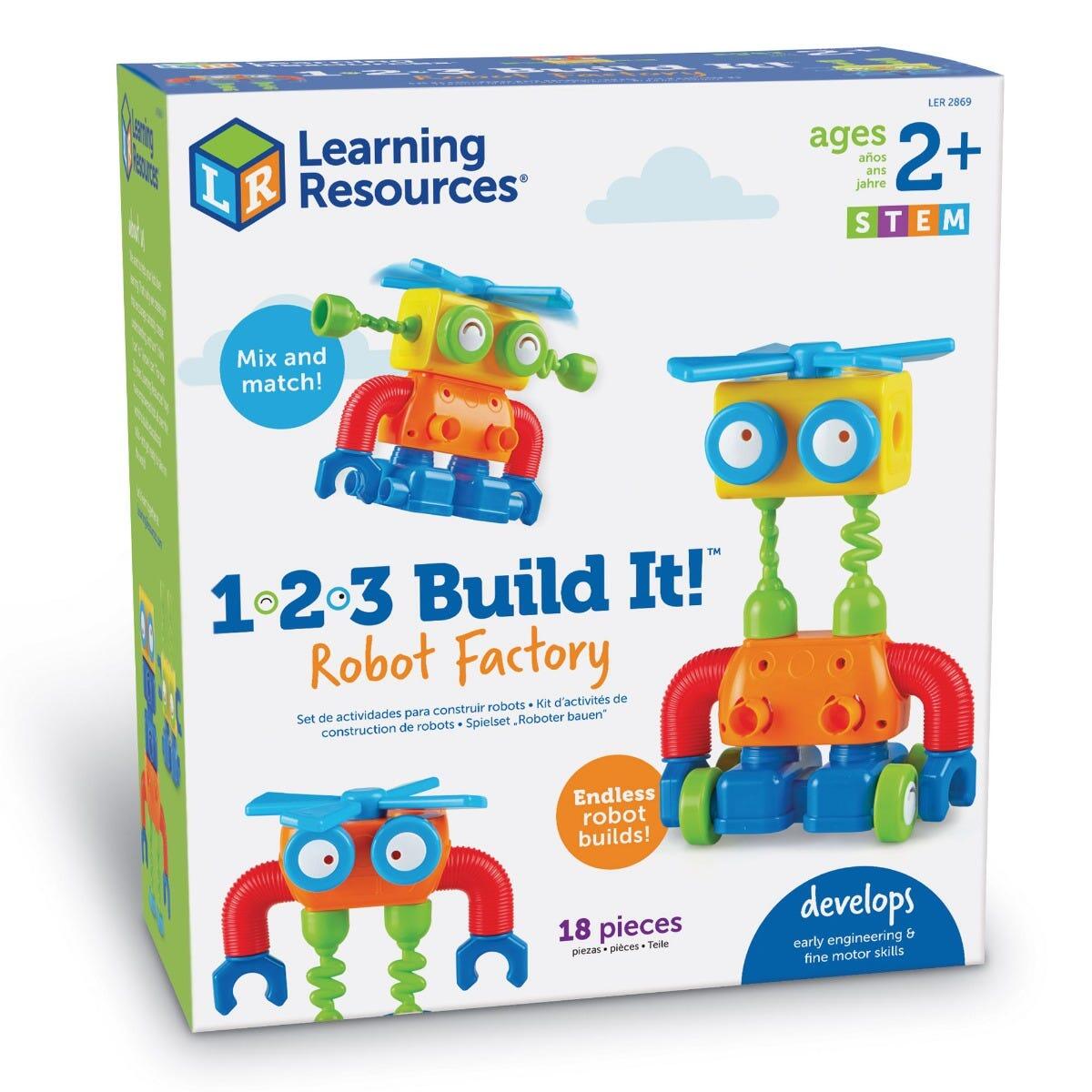 Hai sa construim – 1, 2, 3 Robotel colorat buy4baby.ro imagine noua