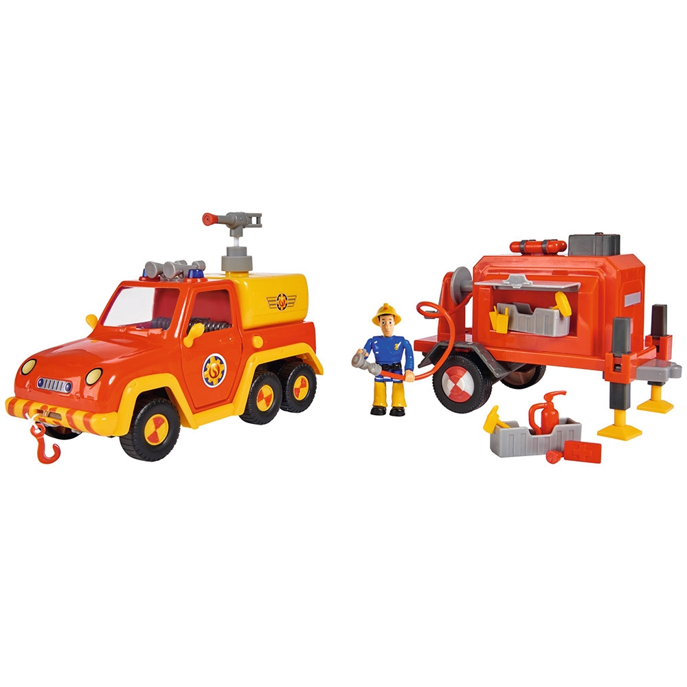 Masina de pompieri Simba Fireman Sam Venus cu remorca, figurina si accesorii imagine