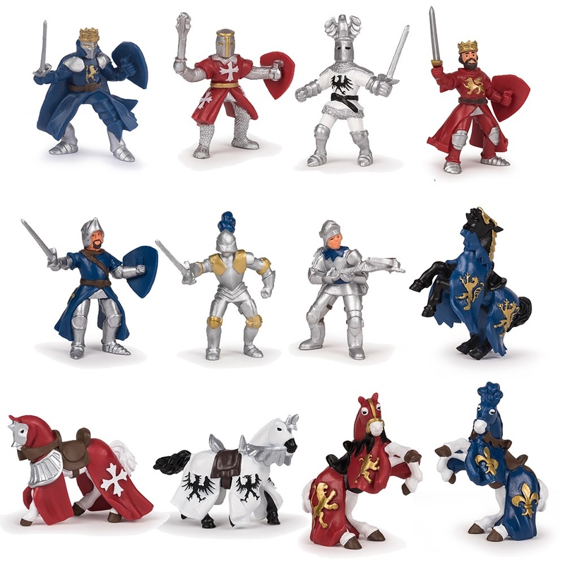 Figurina Papo - Set 12 Mini Animale Cavaleri