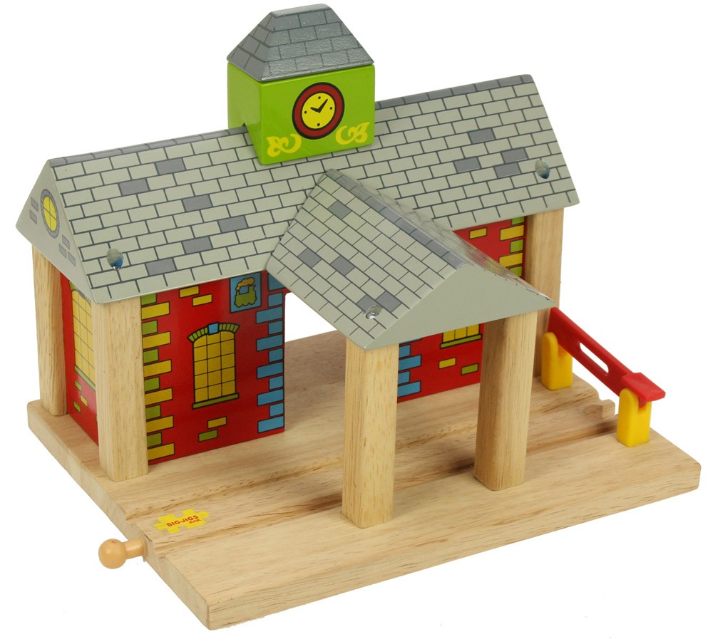 Gara Din Lemn BigJigs Toys imagine noua