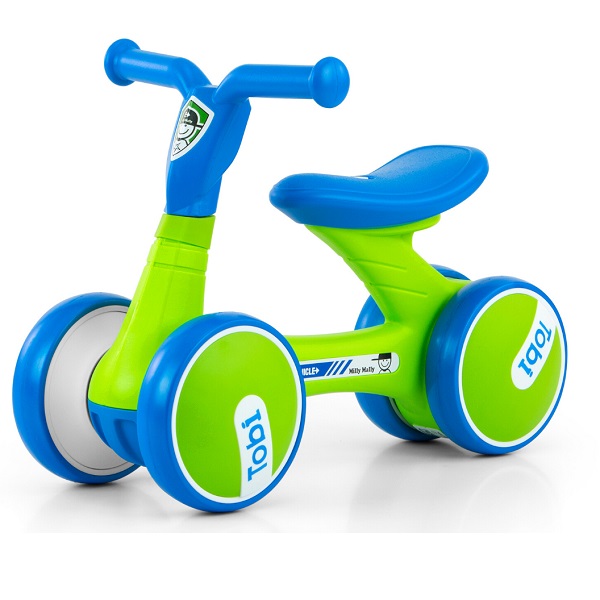 Bicicleta fara pedale, foarte usoara, tobi blue green bekid.ro