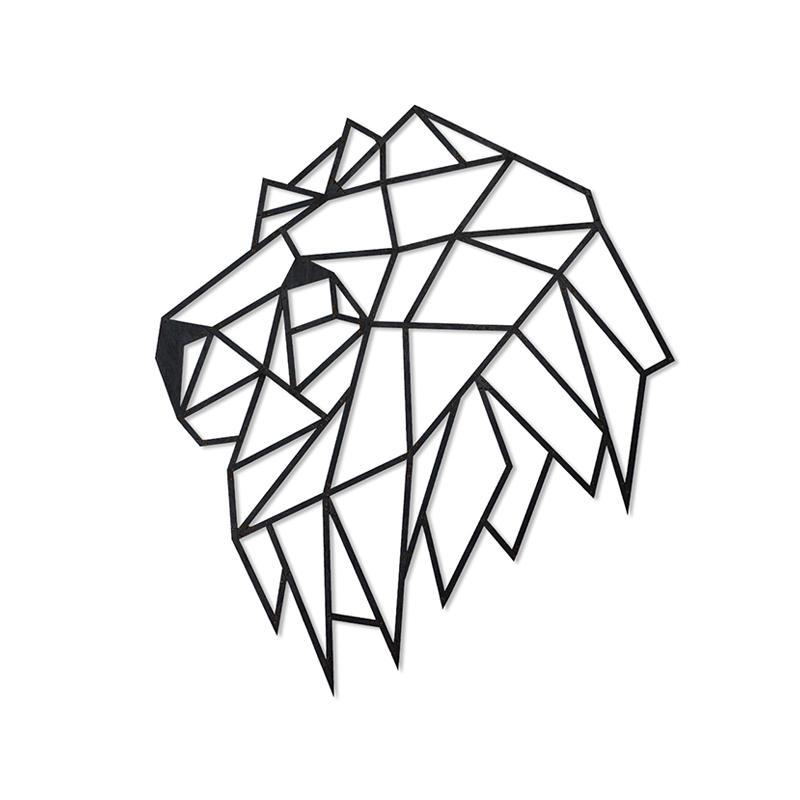 Puzzle 3D decorativ LION HEAD din lemn 134 piese @ EWA