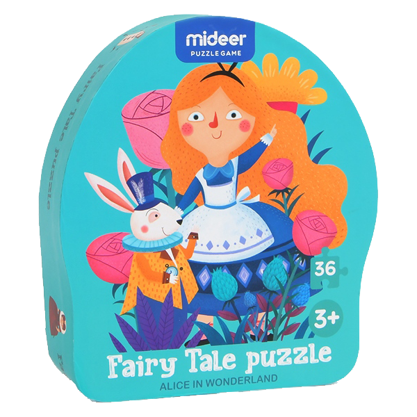 Puzzle poveste a Alice in tara minunilor, 36 piese Mideer MD3058