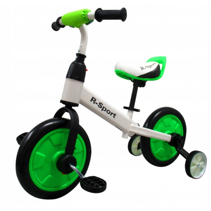Bicicleta cu pedale si roti ajutatoare r-sport p1- verde bekid.ro imagine noua