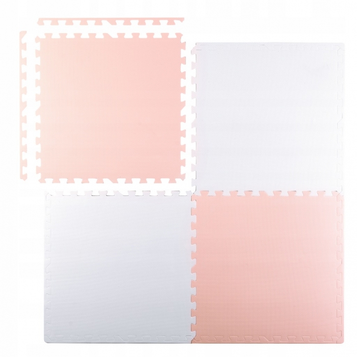 Salteluta de joaca 120 x 120 cm ricokids 7481 – alb – roz buy4baby.ro imagine noua