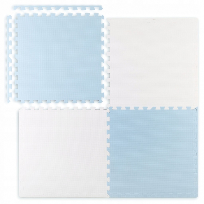 Salteluta de joaca 120 x 120 cm ricokids 7482 – alb – albastru buy4baby.ro imagine noua
