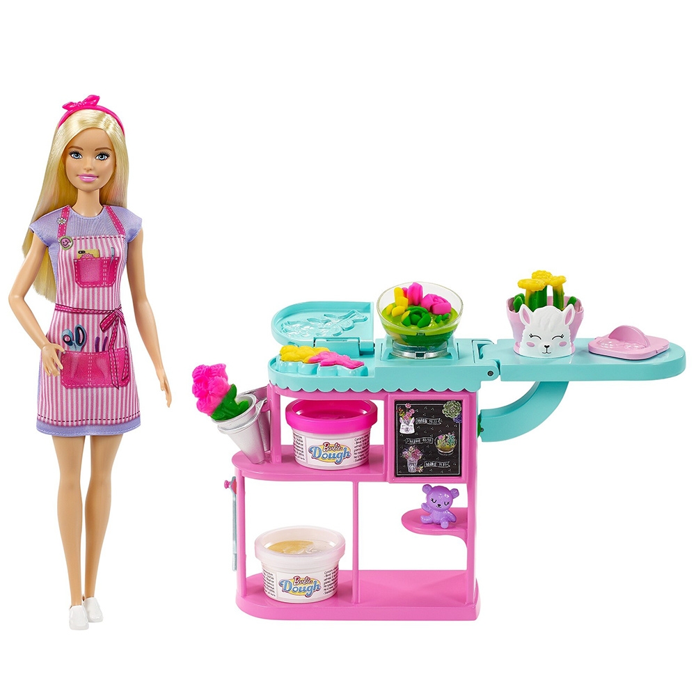 Set Barbie by Mattel Florarie cu papusa si accesorii