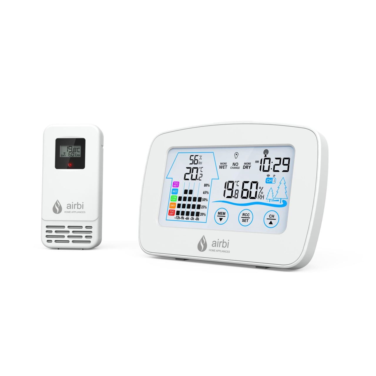Termometru si higrometru digital cu transmitator wireless extern Airbi CONTROL BI1020