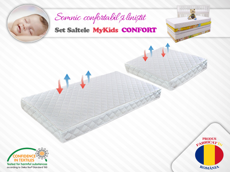 Set saltele MyKids Cocos Confort II 120x70x12 (cm) + 50x70x12 (cm) image