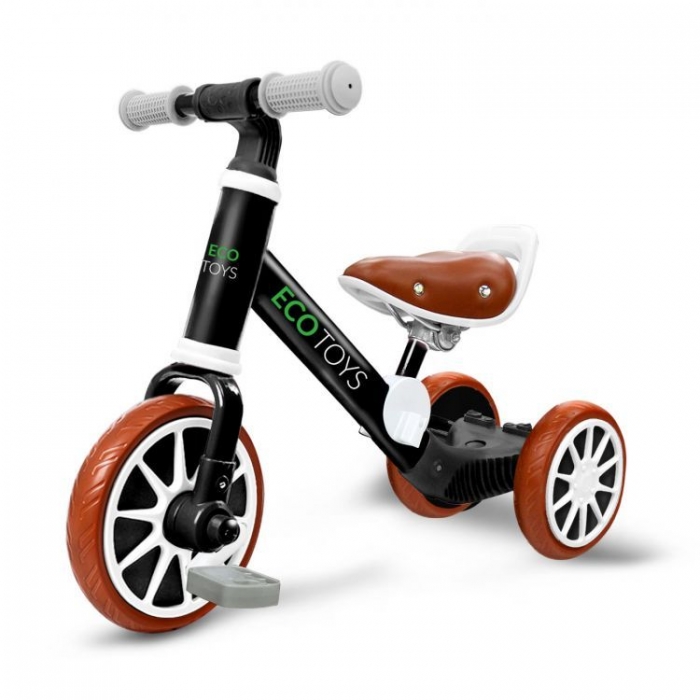 Bicicleta de echilibru 3 in 1 cu pedale pentru copii ecotoys lc-v1322 – negru bekid.ro imagine noua