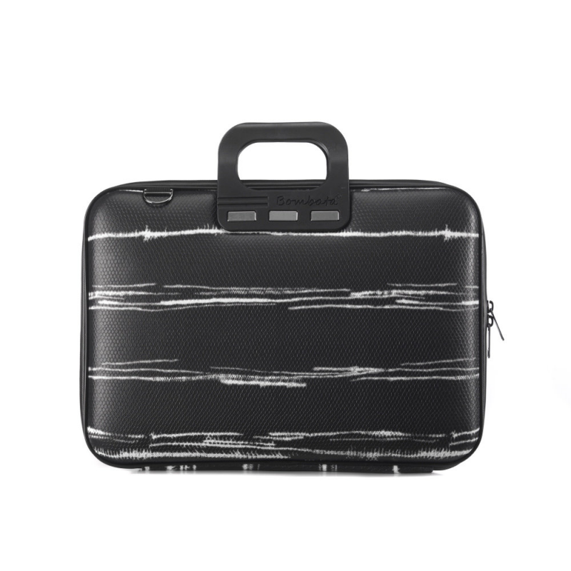 Geanta lux business laptop 15,6 Bombata Black&White-Negru 156